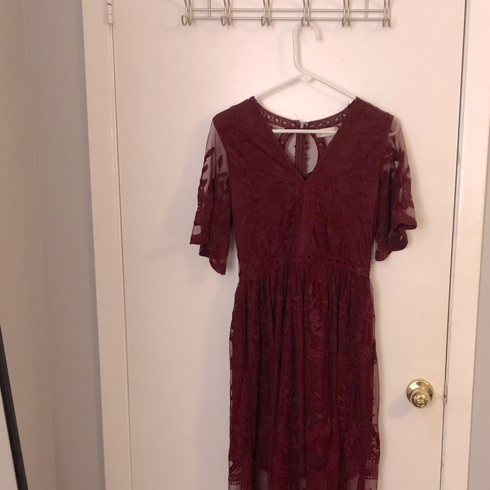 Altar’d State red lace dress